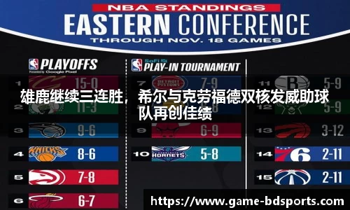 雄鹿继续三连胜，希尔与克劳福德双核发威助球队再创佳绩